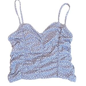 Mm Mm Mm Vintage Large Tank Top Coquette Feminine Ruched Cami Sweetheart‎ Y2K